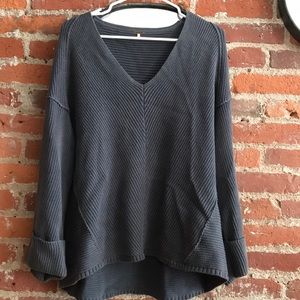 Free People Oversized V Neck Sweater